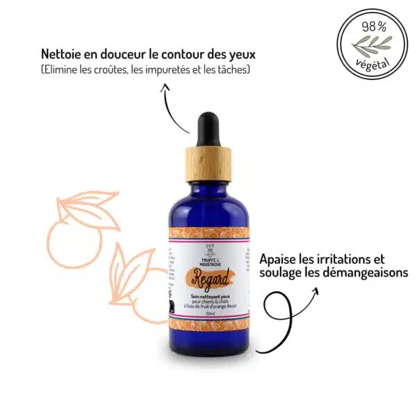 soin nettoyant naturel des yeux pour chiens et chats